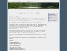 Tablet Screenshot of mosquito-lake-state-park.org